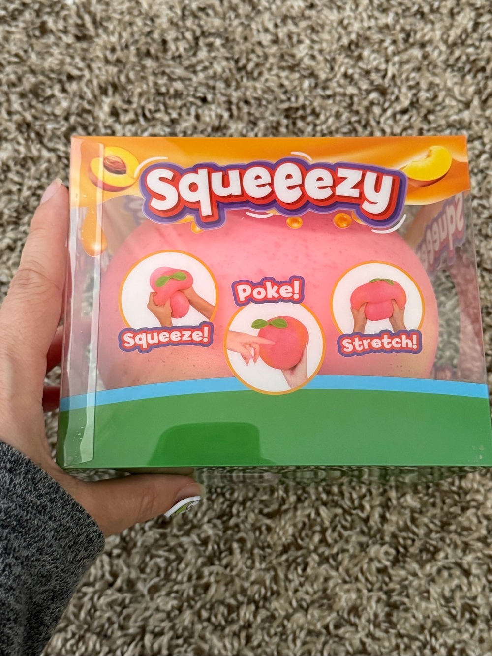 Sunny days Squeezy Peach Stress Relief Toy - Picture 3 of 6